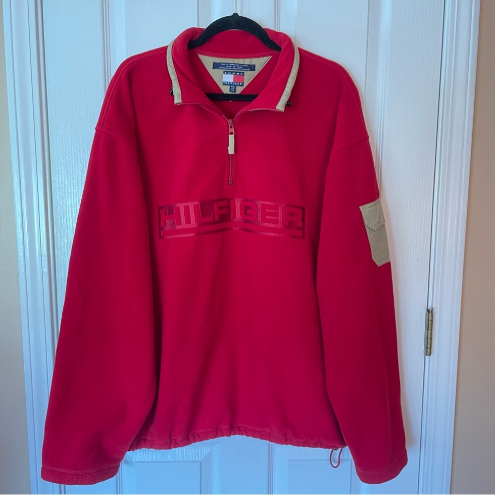 TOMMY HILFIGER XXL 1/4 zip fleece pullover